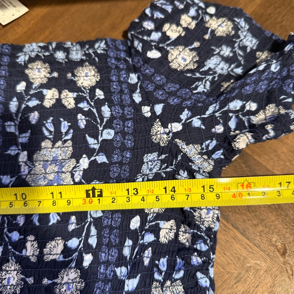 Old Navy, NWT Blue Floral Midi Dress, Size MP - Picture 8 of 10